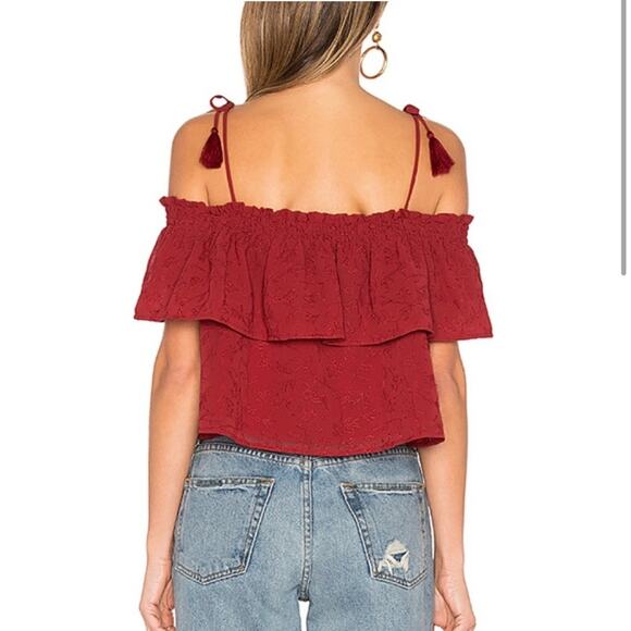 Lovers + Friends Revolve Blossom Top in Palm Floral Embroidery Size Medium - Picture 3 of 12